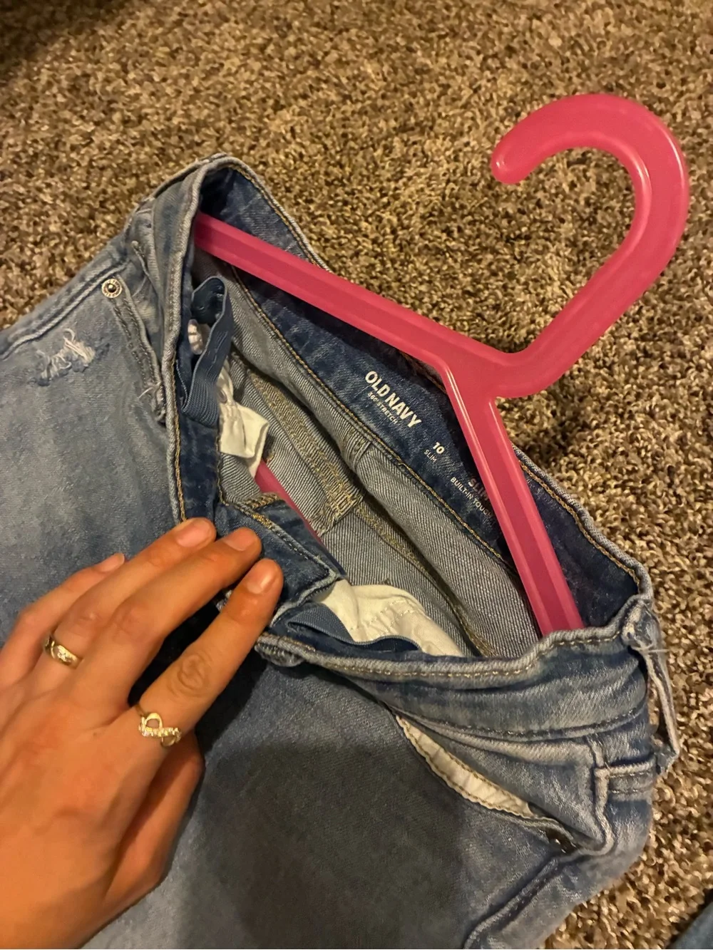 Old Navy kids Light Wash Slim Distressed Jeans